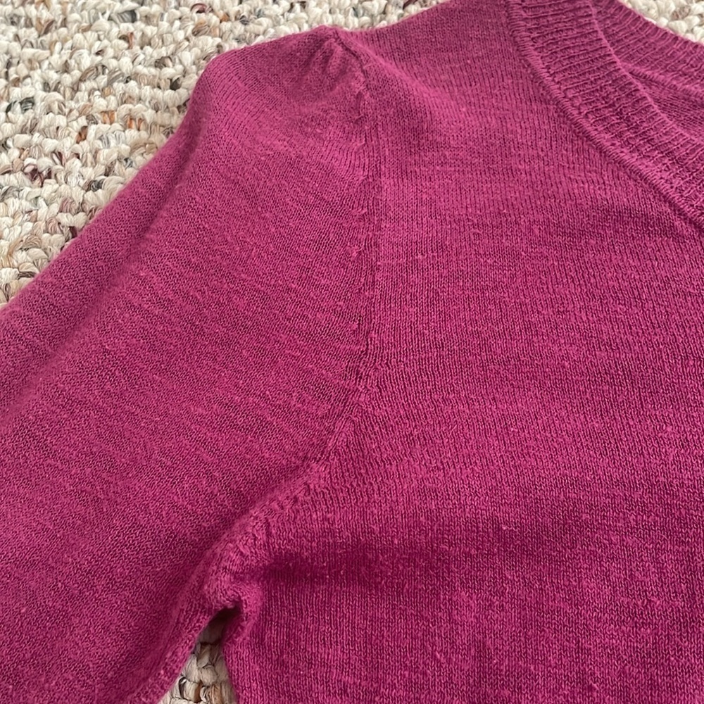 Paraella Magenta L/S Crew Neck Top. Small - Picture 3 of 6